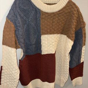 Knitted Colorblock Sweater